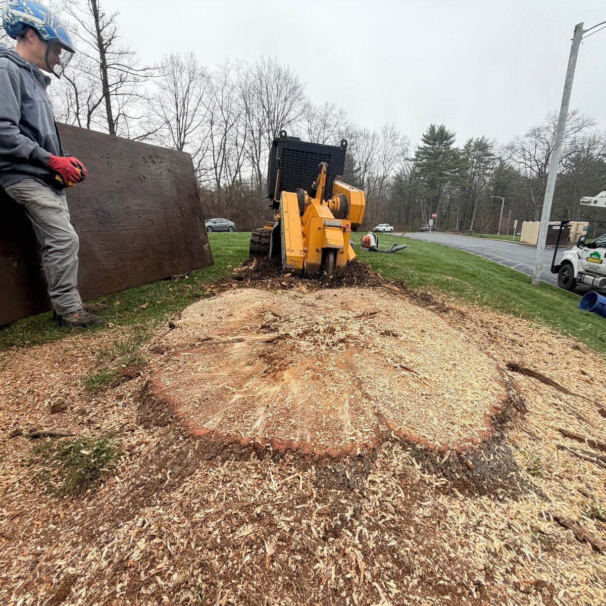 Arbor Pro&rsquo;s crew and equipment on a Central PA tree job