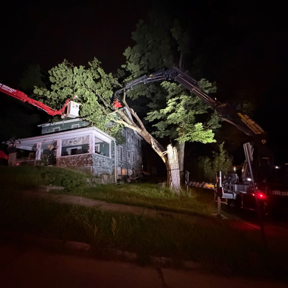 Arbor Pro&rsquo;s crew and equipment on a Central PA tree job