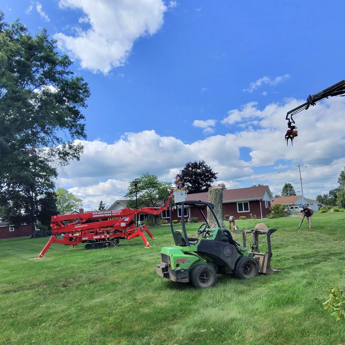 Arbor Pro&rsquo;s crew and equipment on a Central PA tree job