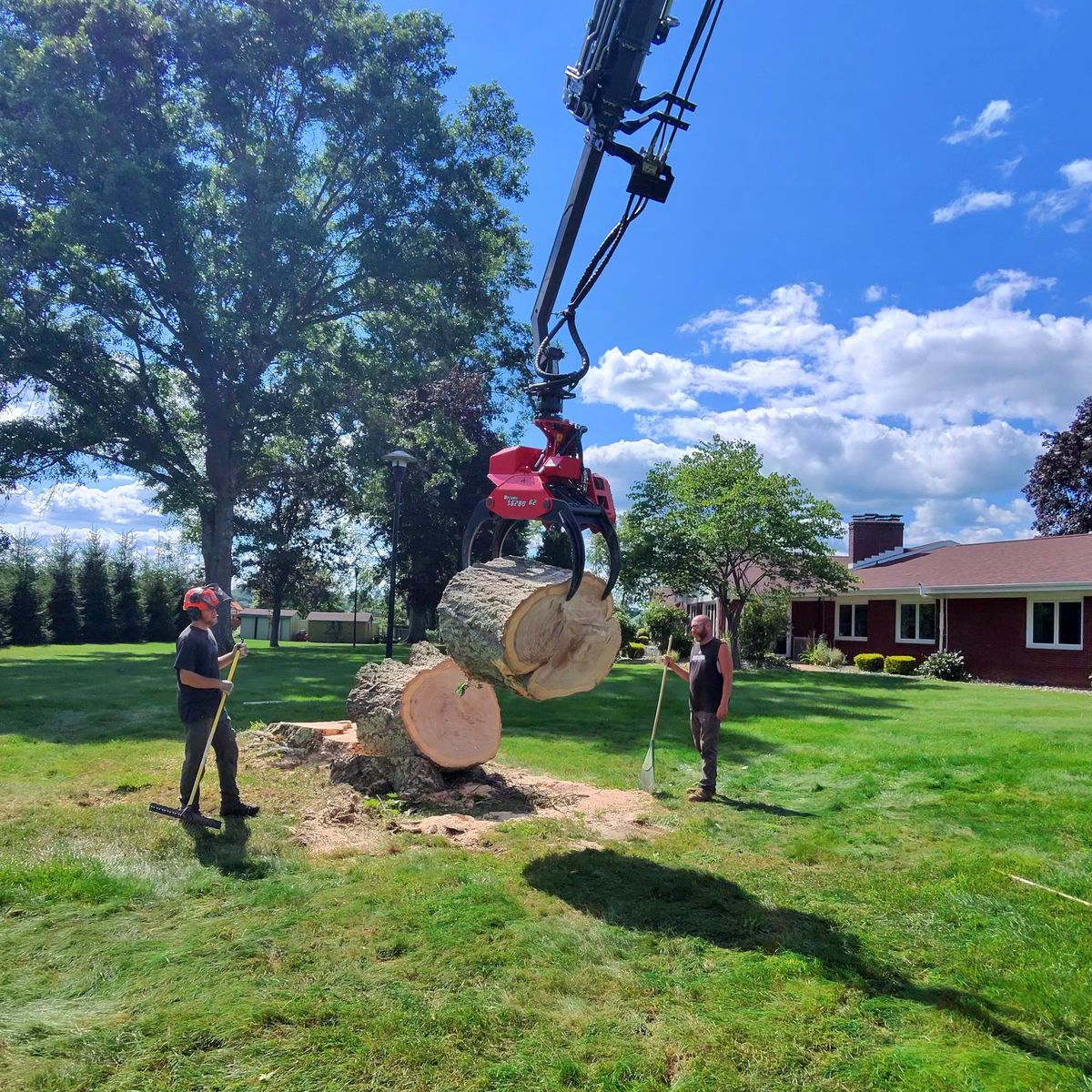Arbor Pro&rsquo;s crew and equipment on a Central PA tree job