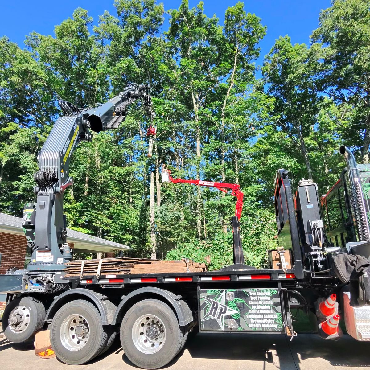 Arbor Pro&rsquo;s crew and equipment on a Central PA tree job