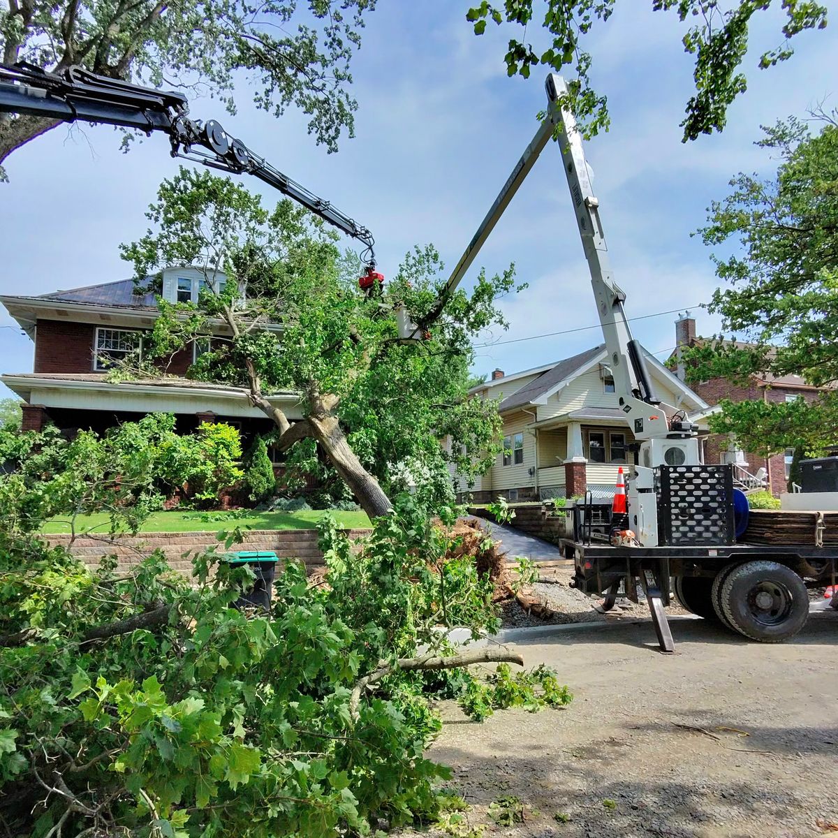 Arbor Pro’s crew and equipment on a Central PA tree job